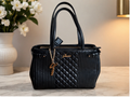 GUESS Black Quilted Shoulder Handbag – Very Good Condition